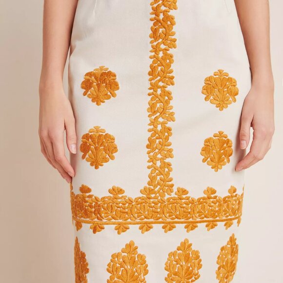 Anthropologie Verona Embroidered Pencil Skirt - Picture 2 of 12